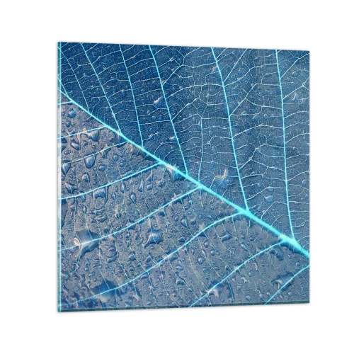 Quadro em vidro - A vida em azul - 30x30 cm