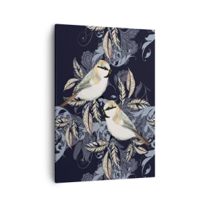 Quadro em tela - Canto amarelo-azul - 50x70 cm