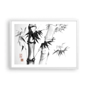 Pôster em moldura branca - Foco no Oriente - 70x50 cm