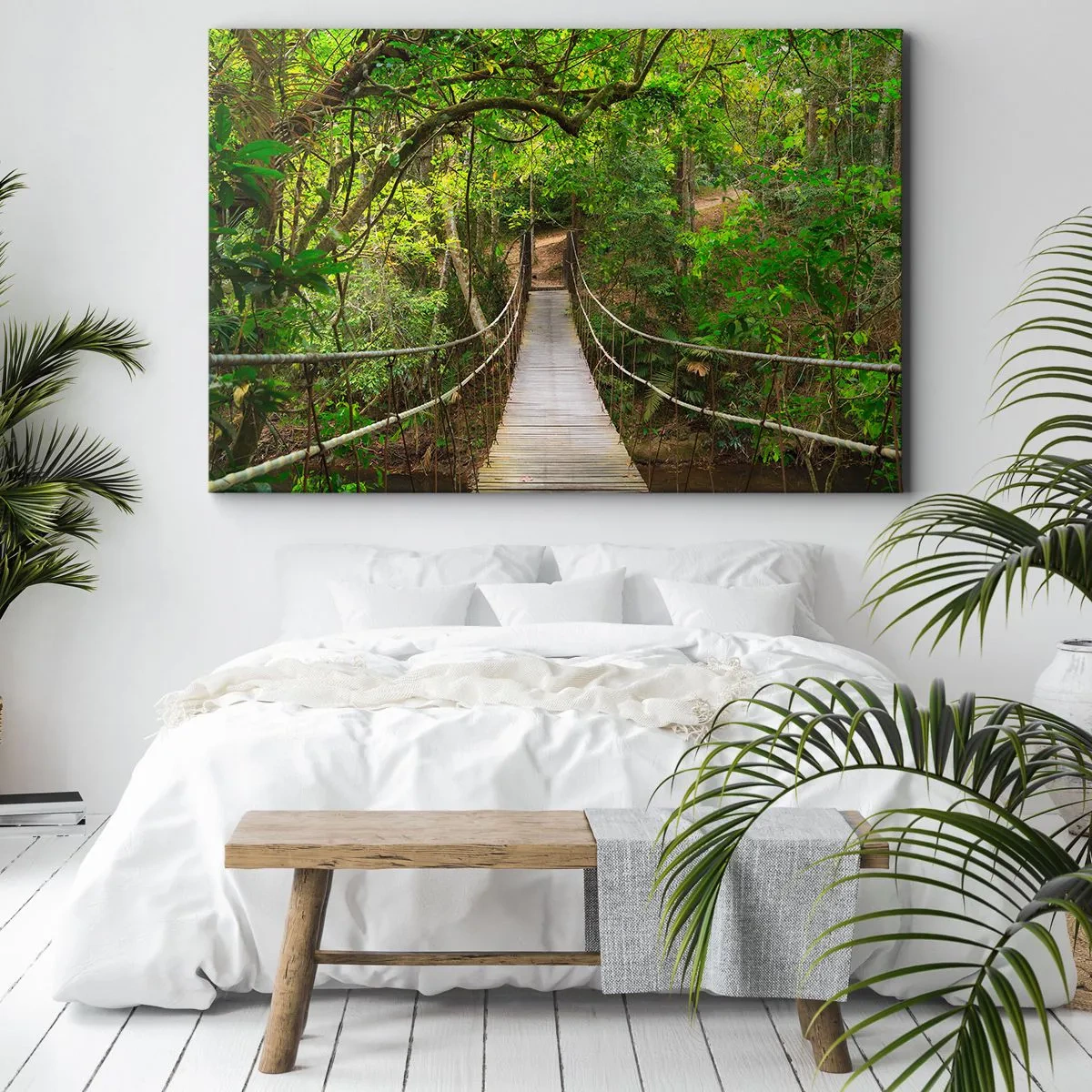 Quadro em tela - Porque há uma videira a crescer no jardim - 100x70 cm
