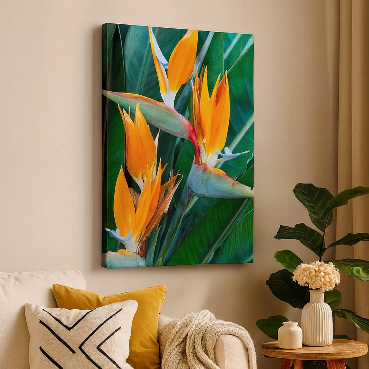 Quadro em tela - É uma flor ou é um pássaro? - 50x70 cm