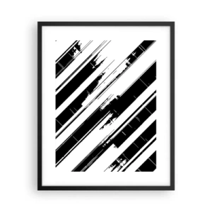 Pôster com moldura preta - Uma composição intensa e dinâmica - 40x50 cm