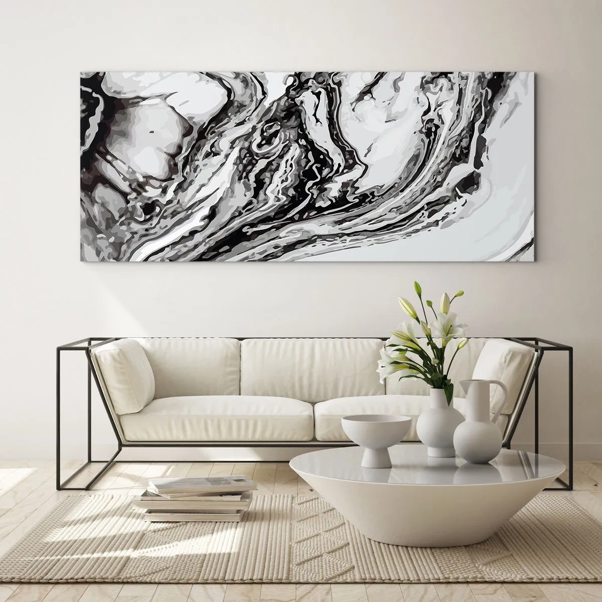 Quadro em vidro - No princípio, era o caos - 160x50 cm
