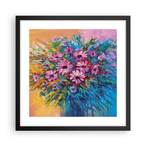 Pôster com moldura preta - A energia da vida - 40x40 cm