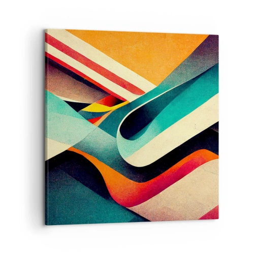 Quadro em tela - Composição intensa - 60x60 cm