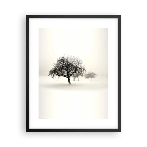 Pôster com moldura preta - Sono de inverno - 40x50 cm
