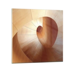 Quadro em vidro - Serpentina arquitetônica - 60x60 cm