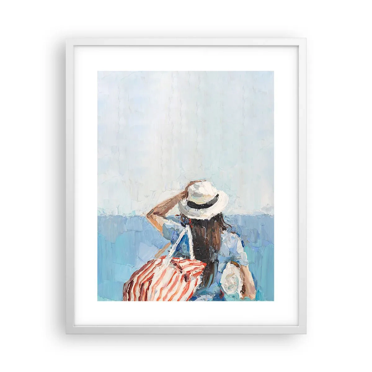 Pôster em moldura branca - Bem-vindo às suas férias - 40x50 cm