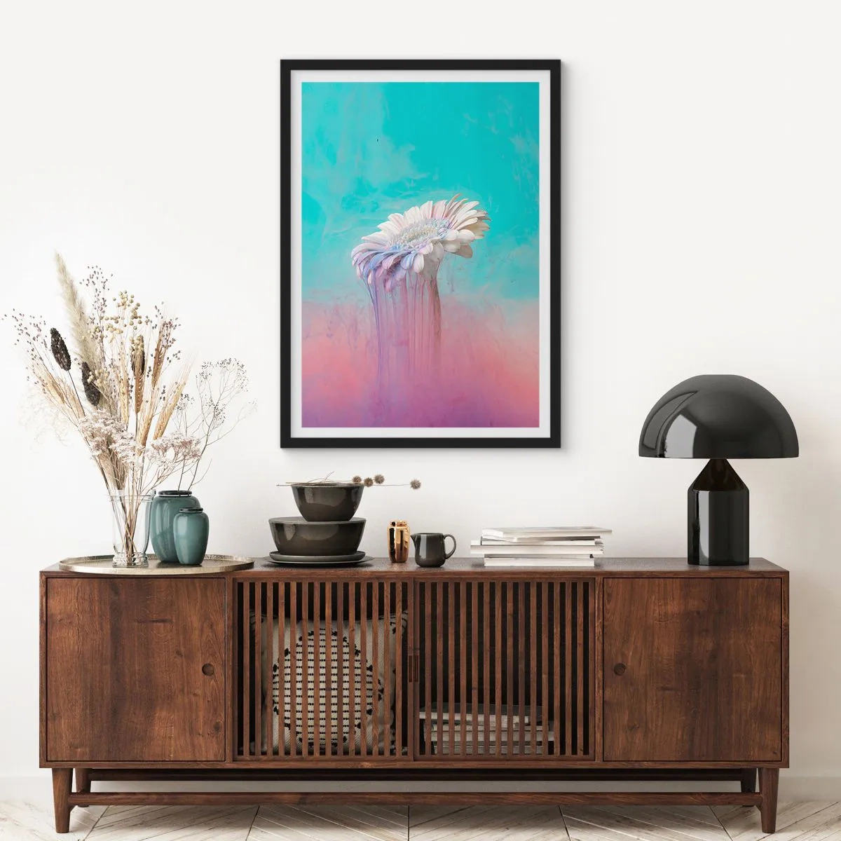 Pôster com moldura preta - O submundo das flores - 61x91 cm