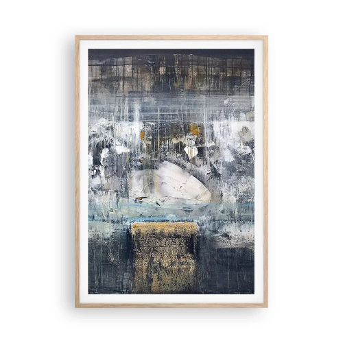 Pôster com moldura de carvalho claro - Pelo gelo ou pelo torrão de terra - 70x100 cm