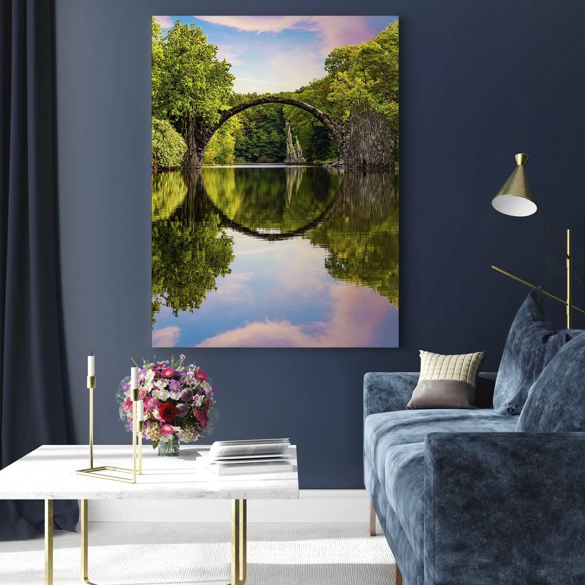 Quadro em vidro - Na junção de dois mundos - 50x70 cm