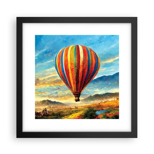 Pôster com moldura preta - Com silêncio enxergas mais - 30x30 cm