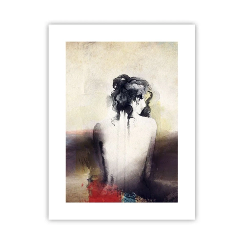 Pôster - Linhas suaves, formas ovais - 30x40 cm