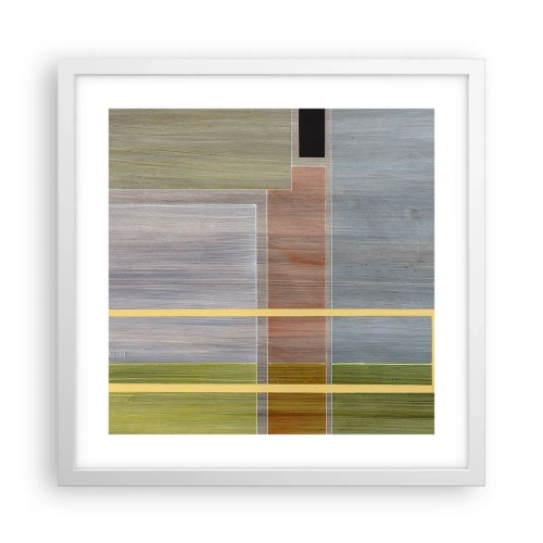 Pôster em moldura branca - Simples e calmo - 40x40 cm