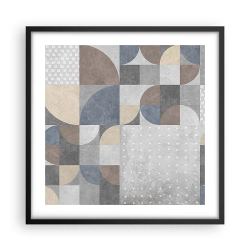 Pôster com moldura preta - Fantasia cerâmica - 50x50 cm