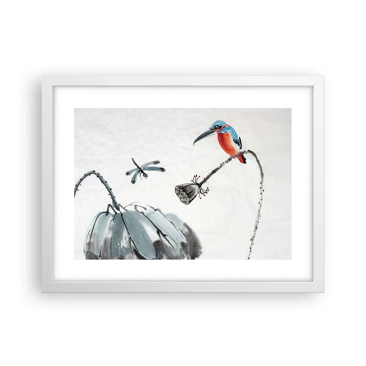 Pôster em moldura branca - A vida do prado - 40x30 cm