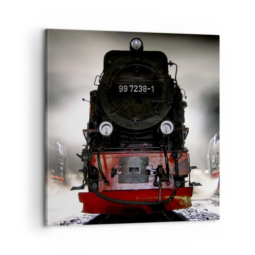 Quadro em tela - Fica de pé e ofega, arfa e assopra - 60x60 cm