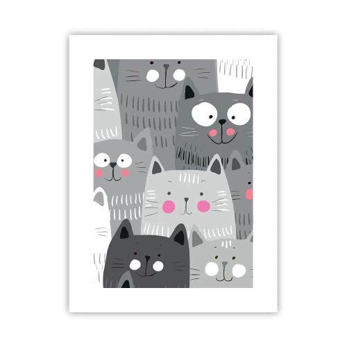 Pôster - O mundo dos gatos - 30x40 cm
