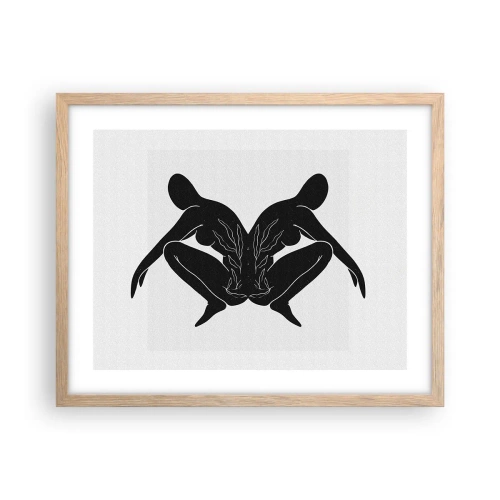 Pôster com moldura de carvalho claro - Uma alma comum - 50x40 cm