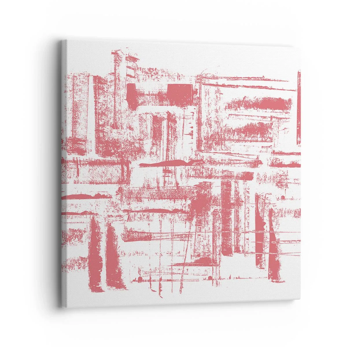 Quadro em tela - Cidade Vermelha - 30x30 cm