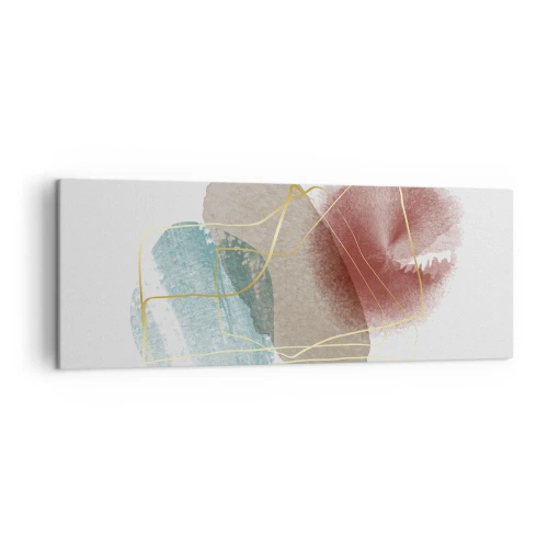Quadro em tela - Corais espaciais - 140x50 cm