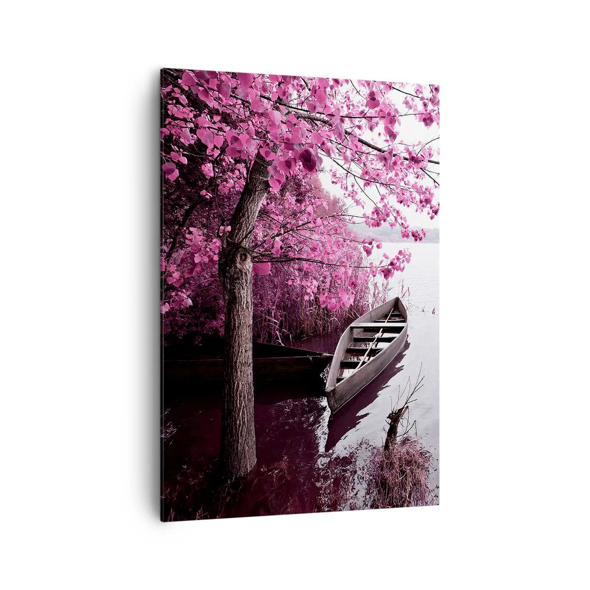 Quadro em tela - Em silêncio cor-de-rosa - 70x100 cm