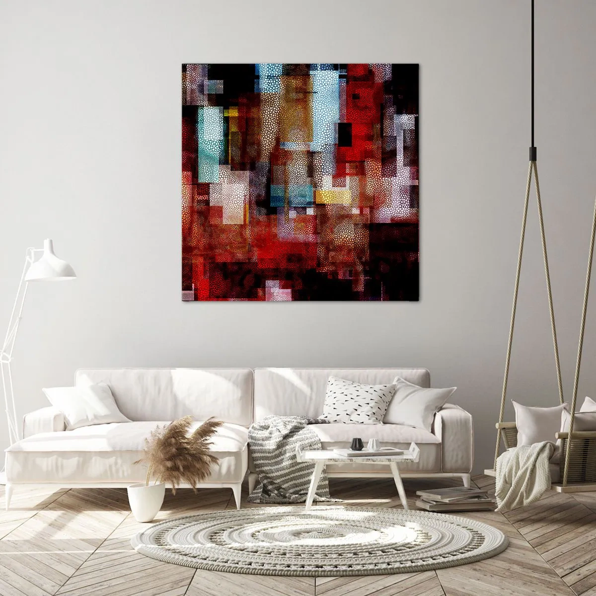 Quadro em tela - Uma grande confusão - 40x40 cm