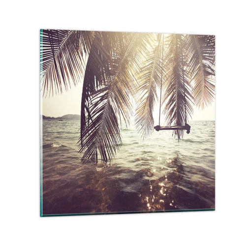 Quadro em vidro - Deixe-se levar pela imaginação - 30x30 cm