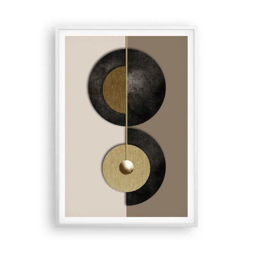 Pôster em moldura branca - Variações ao redor do círculo - 70x100 cm