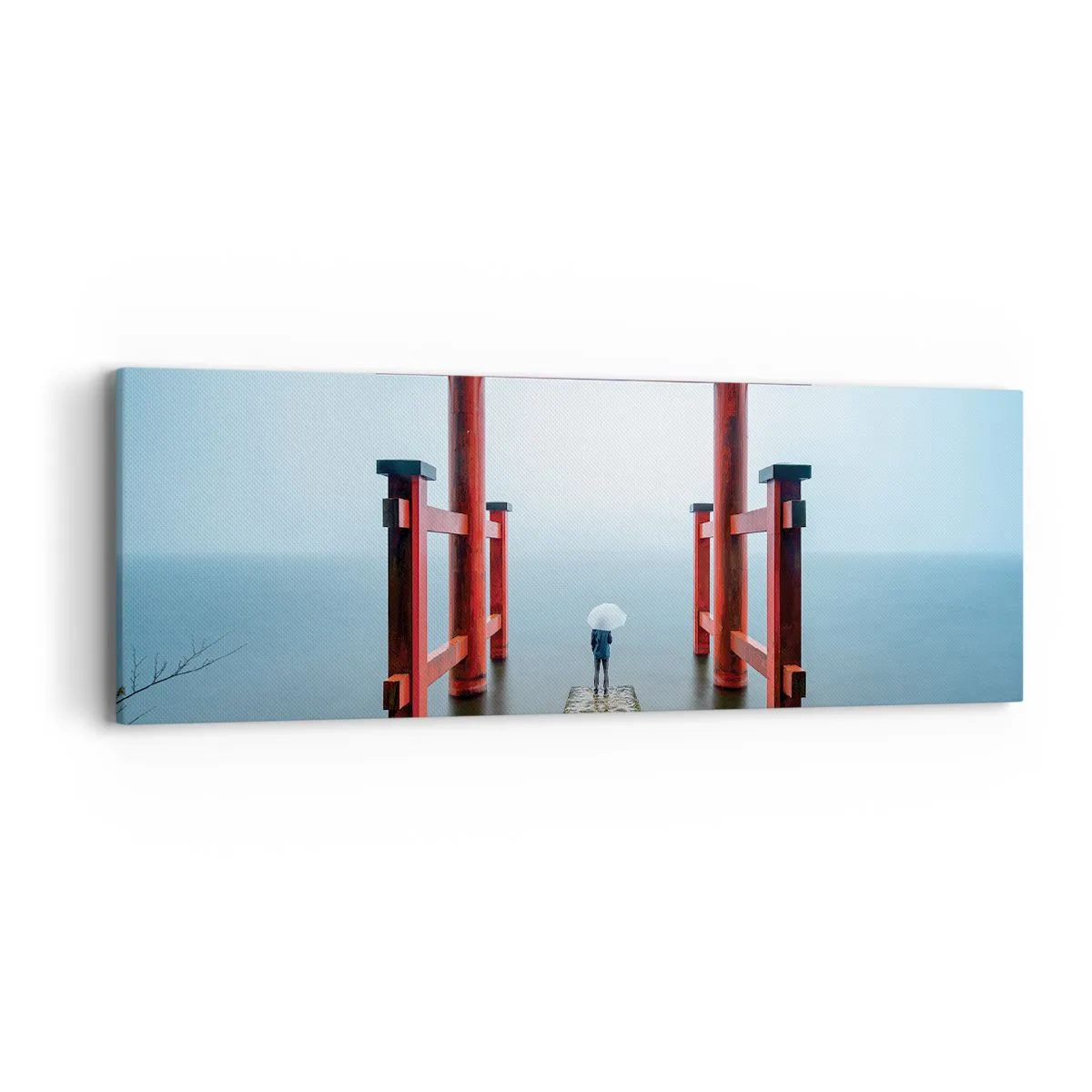 Quadro em tela - Devaneio japonês - 90x30 cm