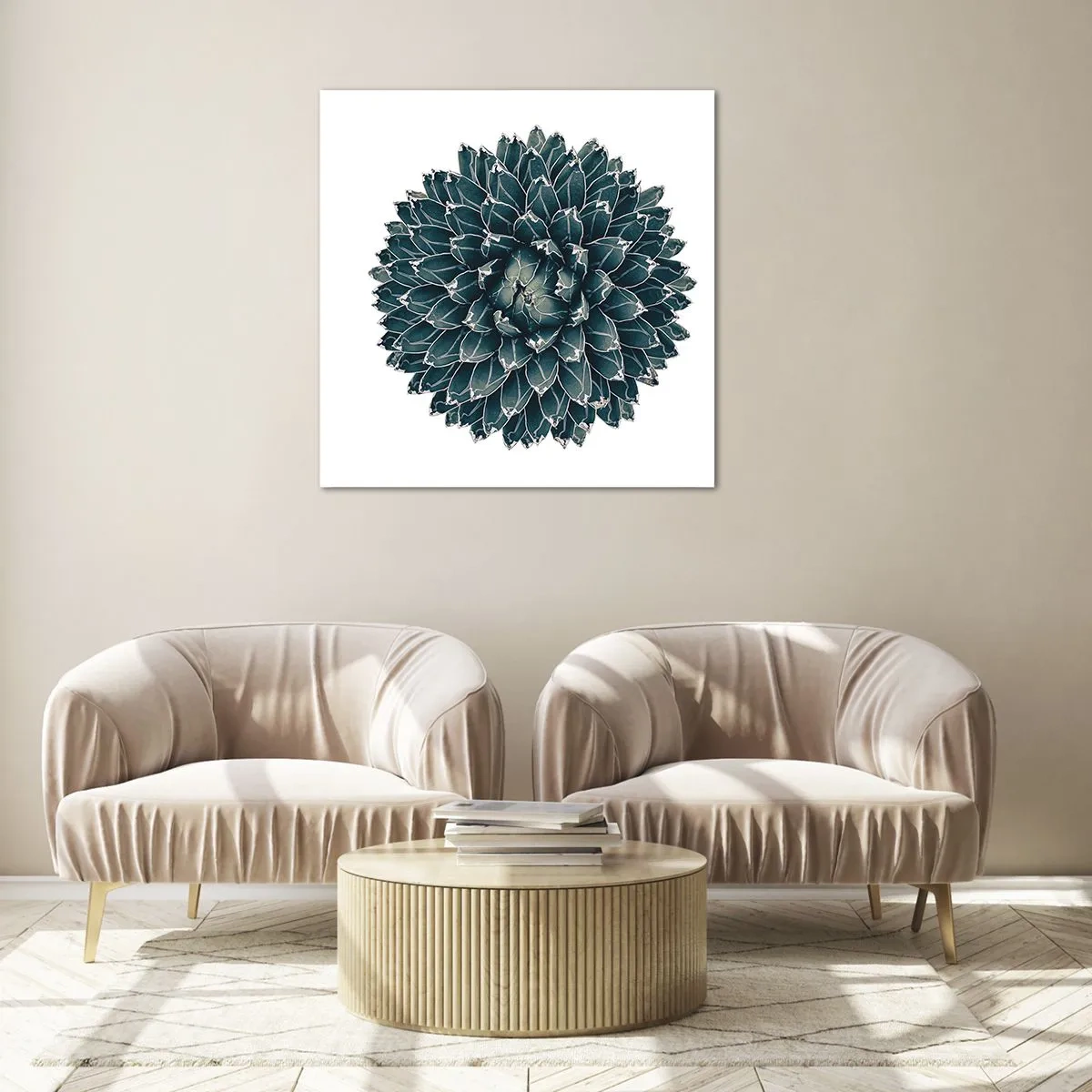 Quadro em vidro - Estrela do Deserto - 50x50 cm