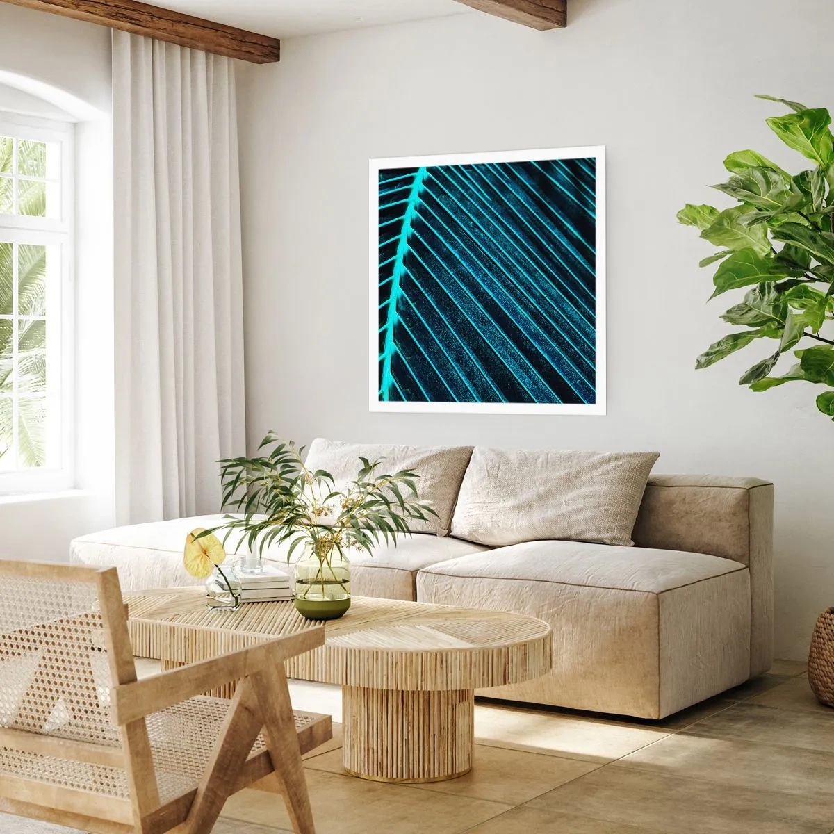 Pôster - Textura verde - 50x50 cm