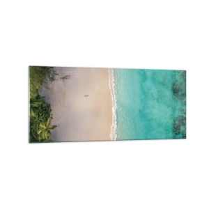 Quadro em vidro - Praia do paraíso - 120x50 cm