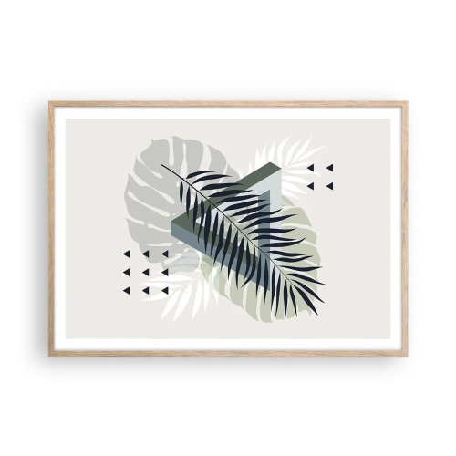 Pôster com moldura de carvalho claro - Natureza e geometria – duas ordens? - 100x70 cm