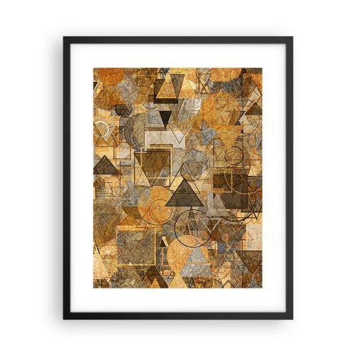 Pôster com moldura preta - O mundo em forma - 40x50 cm