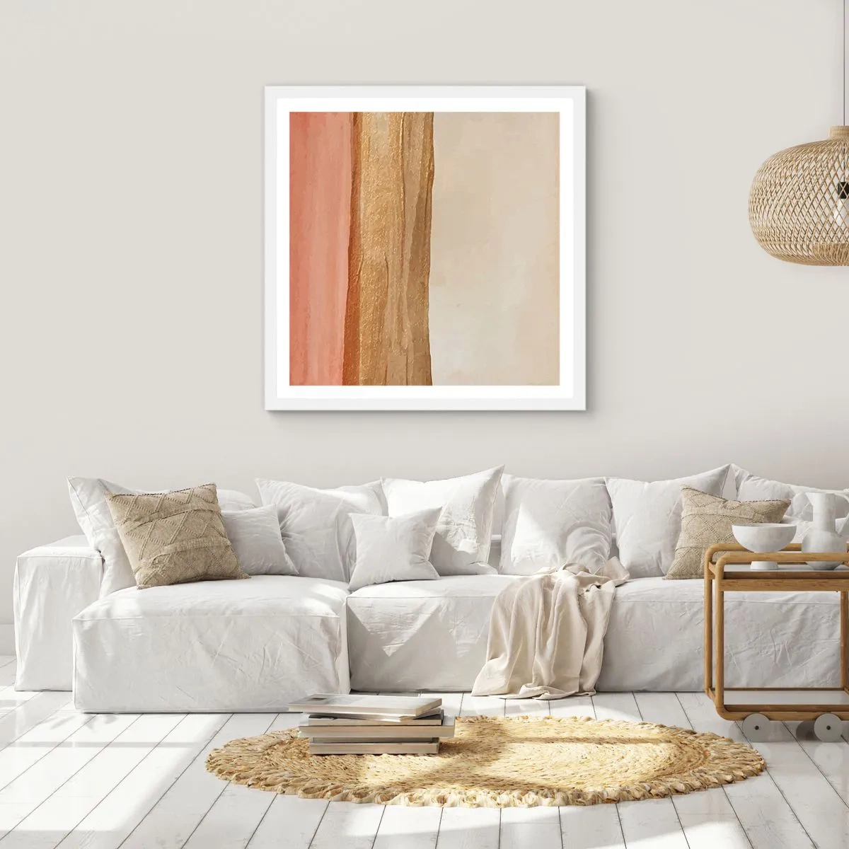 Pôster em moldura branca - Composição vertical - 40x40 cm