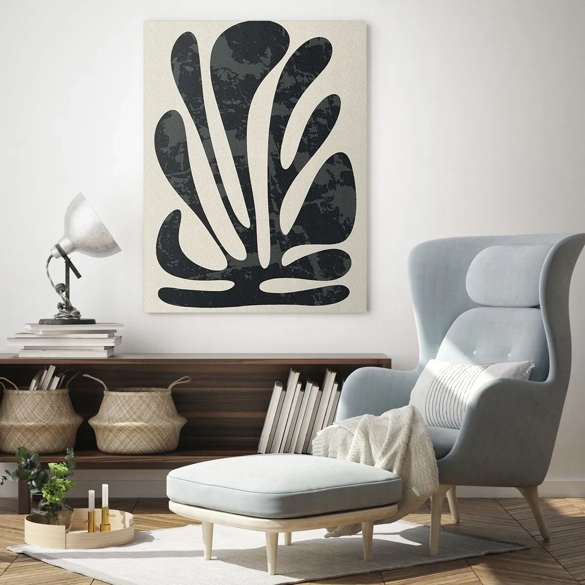 Quadro em vidro - Abstração com vários dedos - 70x100 cm
