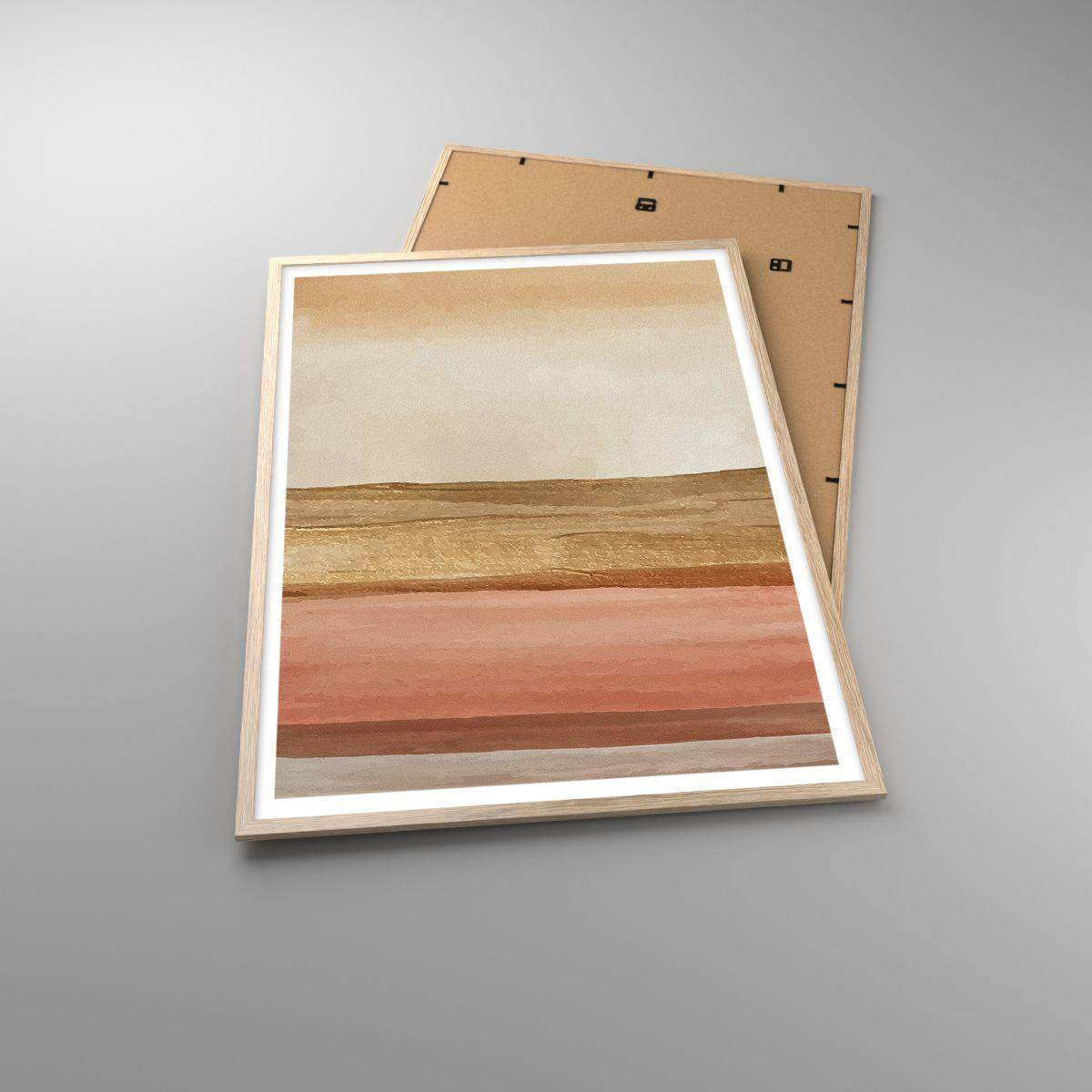 Pôster com moldura de carvalho claro - Composição vertical - 70x100 cm