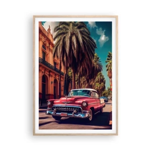 Pôster com moldura de carvalho claro - Ainda em Havana - 70x100 cm