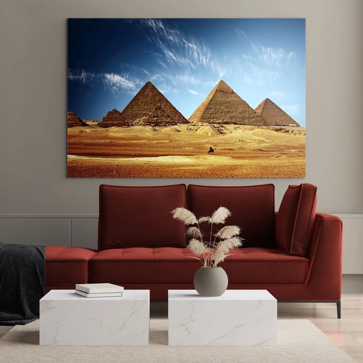 Quadro em vidro - 40 séculos vos contemplam - 120x80 cm