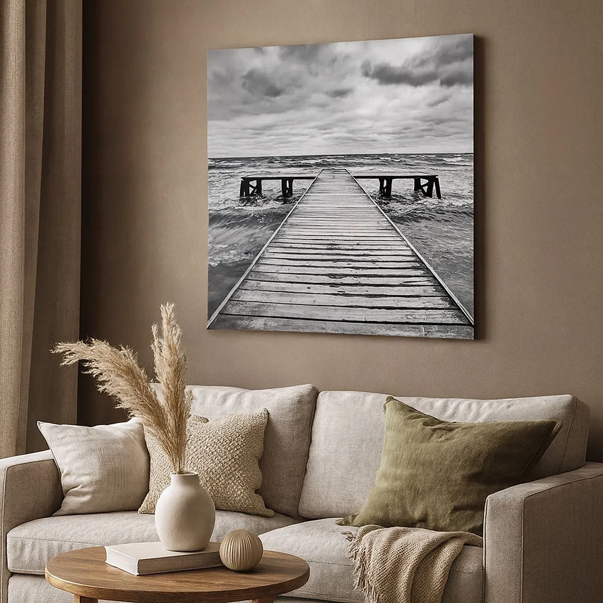 Quadro em tela - Estou à espera do vento, que vai dispersar... - 30x30 cm