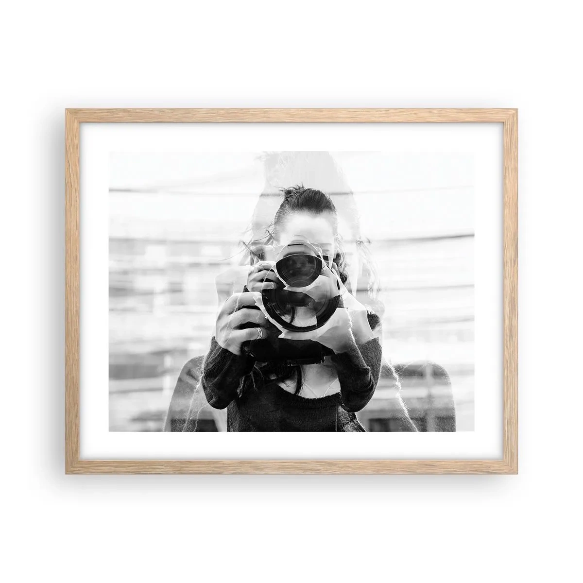 Pôster com moldura de carvalho claro - Criador e material - 50x40 cm