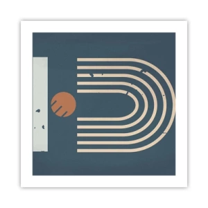 Pôster - Geometria em azul marinho - 50x50 cm