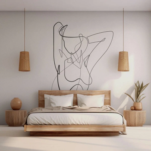 Papel de Parede Standard Eco - Que tipo de pessoa é realmente... - Abstração, Corpo de mulher, Gráficos - 450x315 cm
