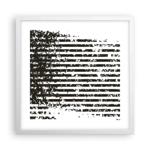 Pôster em moldura branca - Ritmo e ruído - 40x40 cm