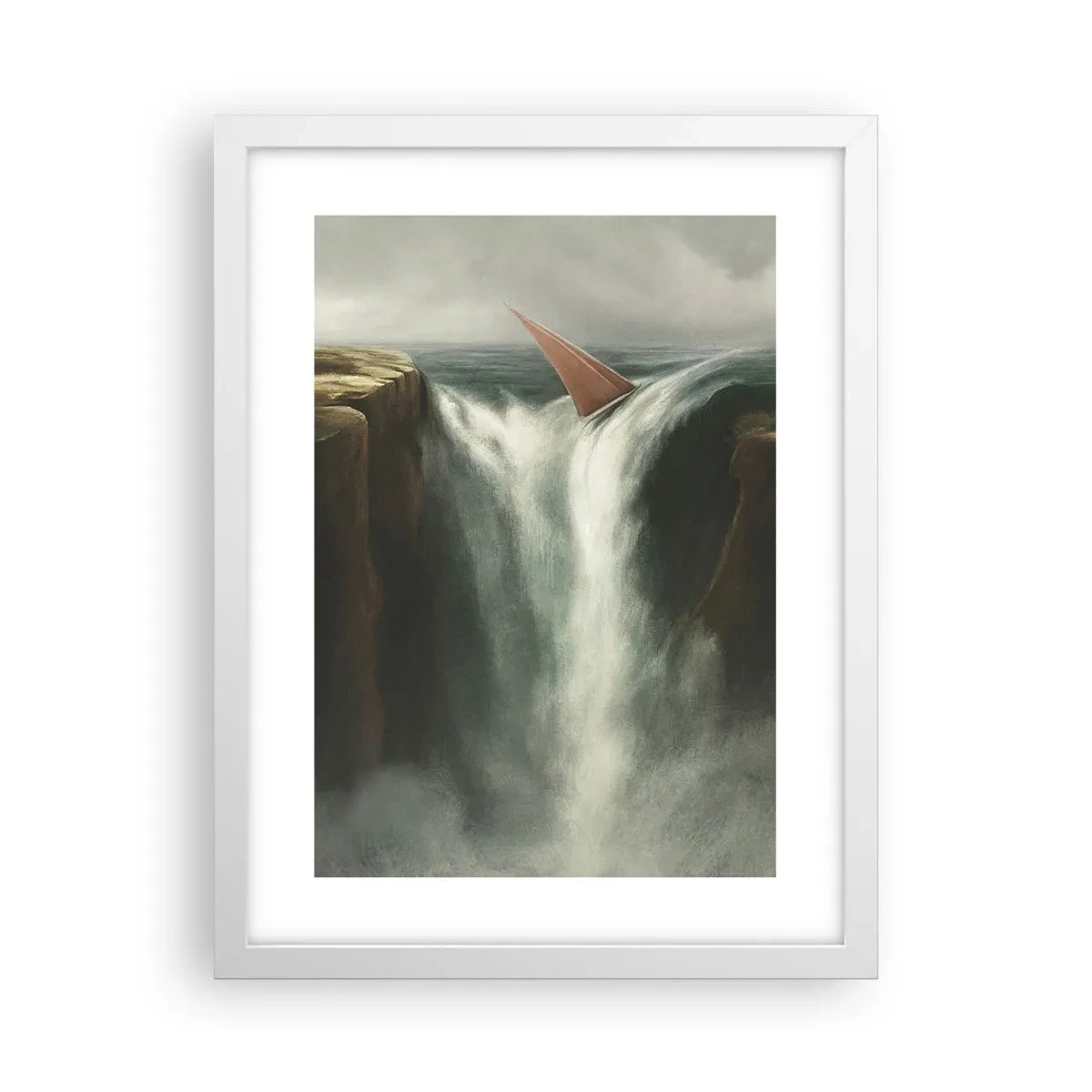 Pôster em moldura branca - Um aviso da vida - 30x40 cm