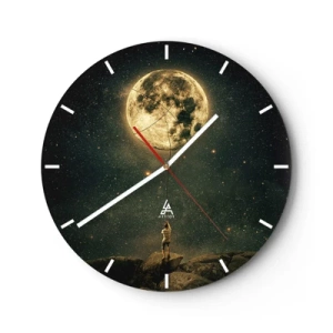 Relógio de parede - Relógio em vidro - Aquele que roubou a lua - 40x40 cm