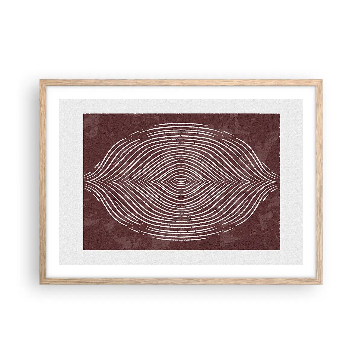 Pôster com moldura de carvalho claro - O espaço fala - 70x50 cm