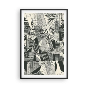 Pôster com moldura preta - A dinâmica do presente - 61x91 cm
