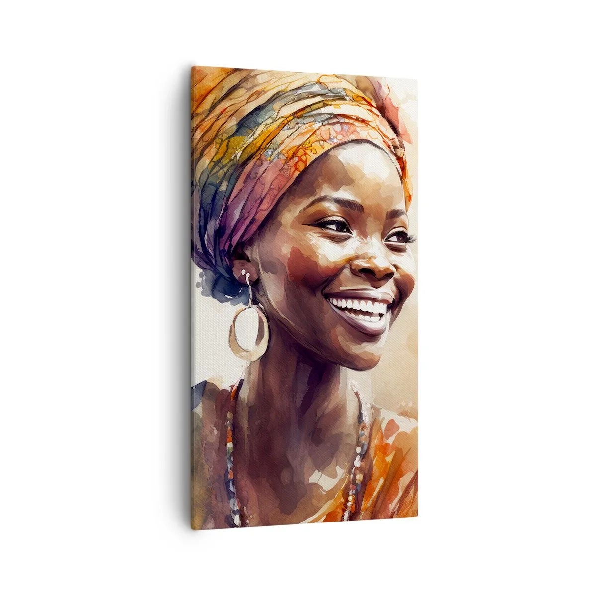 Quadro em tela - Rainha africana - 55x100 cm